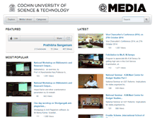 Tablet Screenshot of media.cusat.ac.in